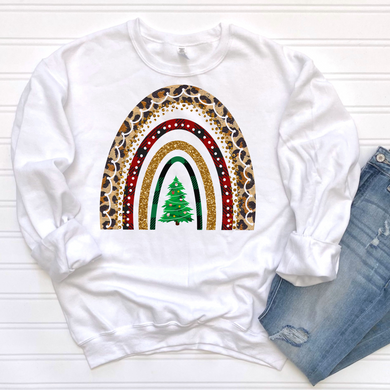 Christmas Rainbow DTF Print