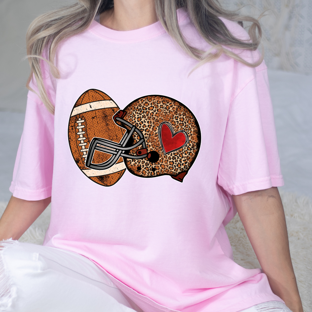 Cheetah Print Helmet 2 DTF Print