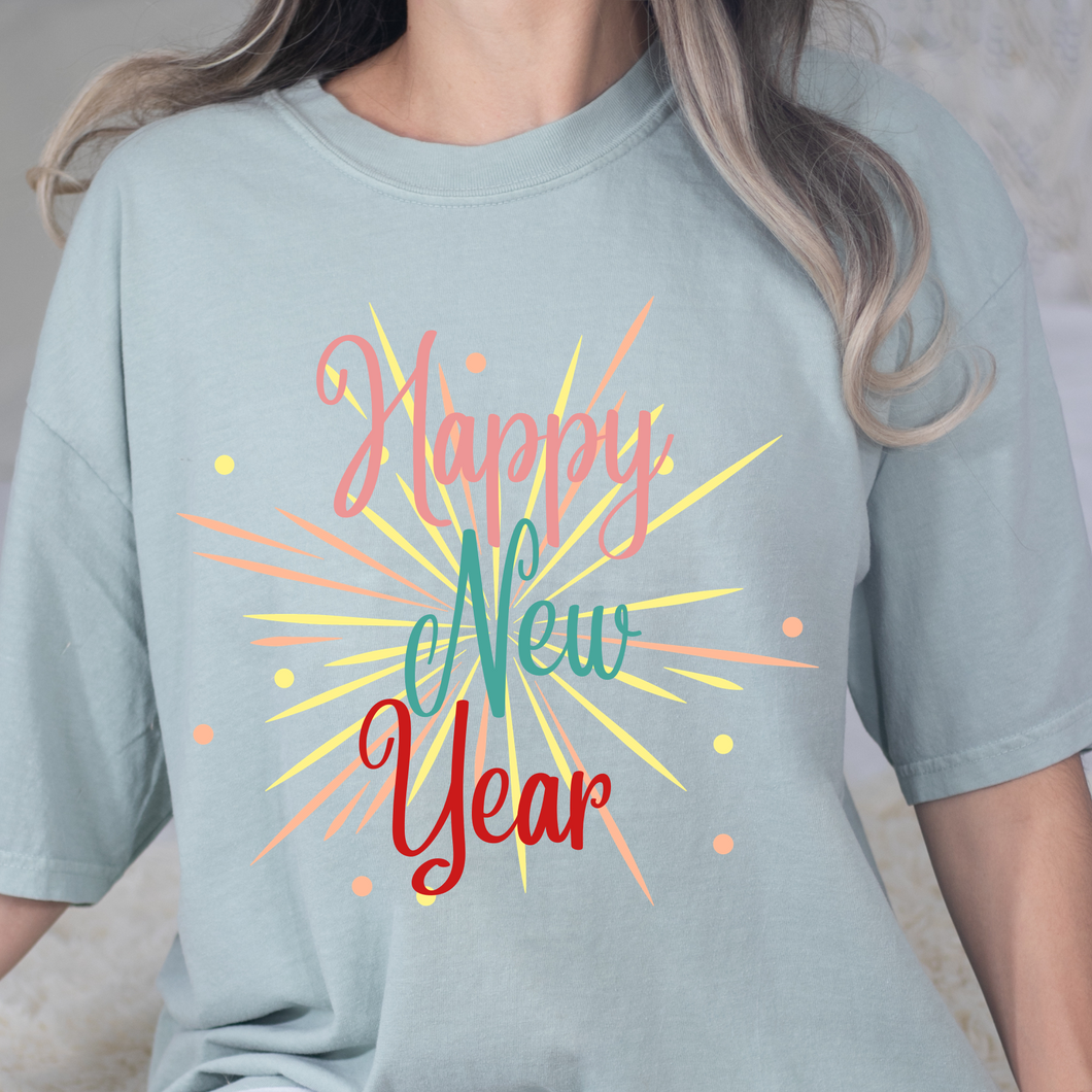 Happy New Year DTF Print