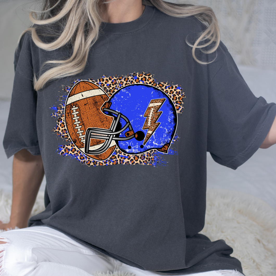 Blue Helmet DTF Print