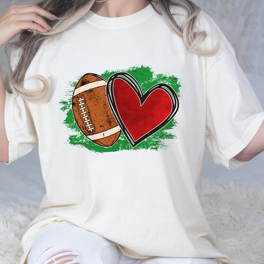 Football Heart 1 DTF Print
