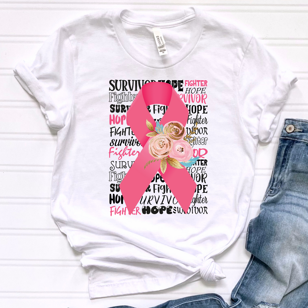Breast Cancer Ribbon 2 DTF Print
