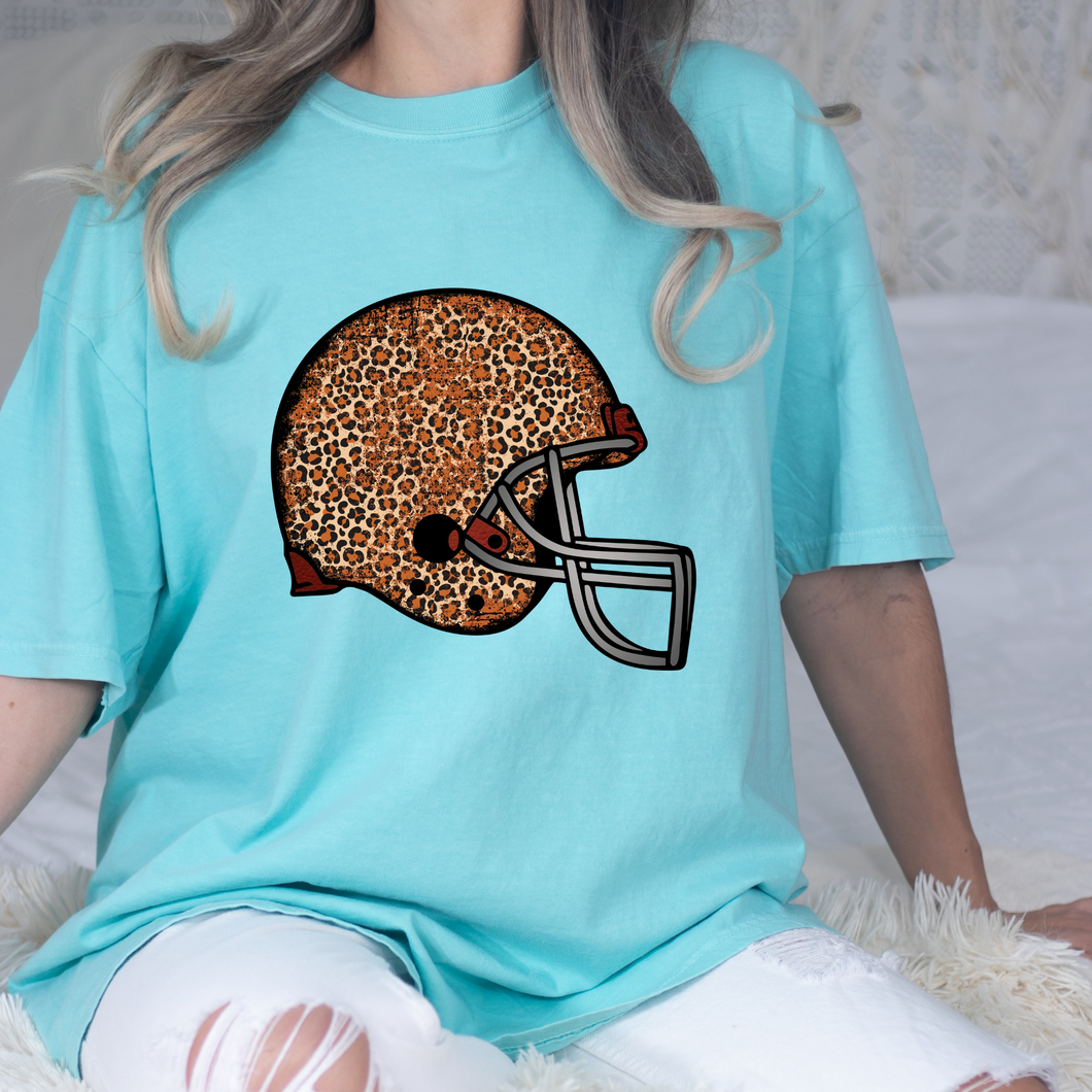 Cheetah Print Helmet 1 DTF Print