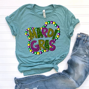 Mardi Gras Beads DTF Print