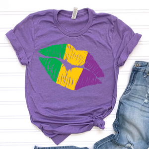 Mardi Gras Lips DTF Print