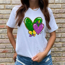 Load image into Gallery viewer, 3 Hearts Mardi Gras DTF Print