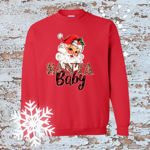 Leopard Santa Baby DTF Print
