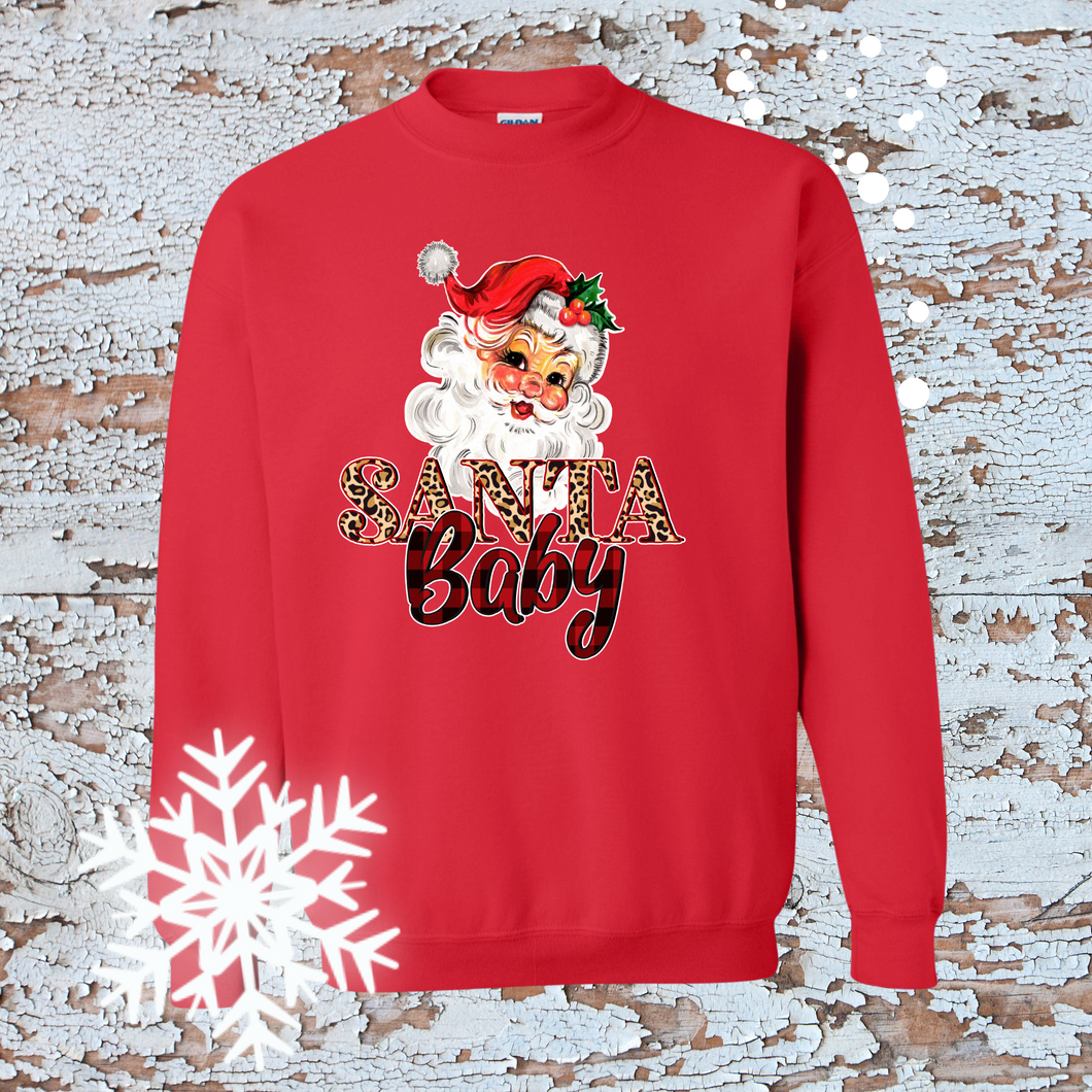 Leopard Santa Baby DTF Print