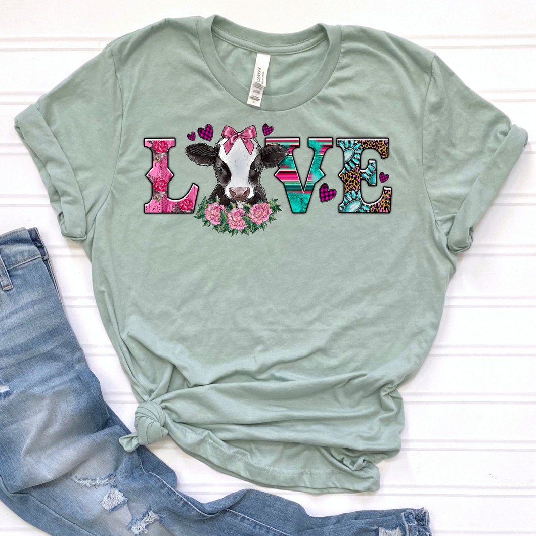Love Cow DTF Print