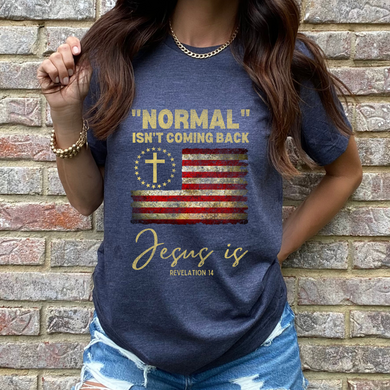 Normal isn't coming back Jesus is  DTF Print