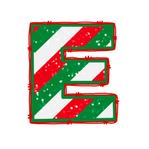 Christmas Doodle Letter DTF Print