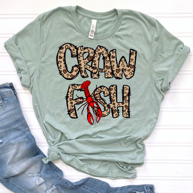 Crawfish Heart Pattern DTF Print