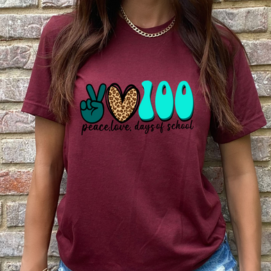 Peace Love 100 Days DTF Print