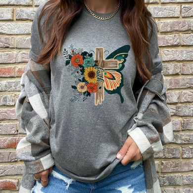 Faith Butterfly DTF Print