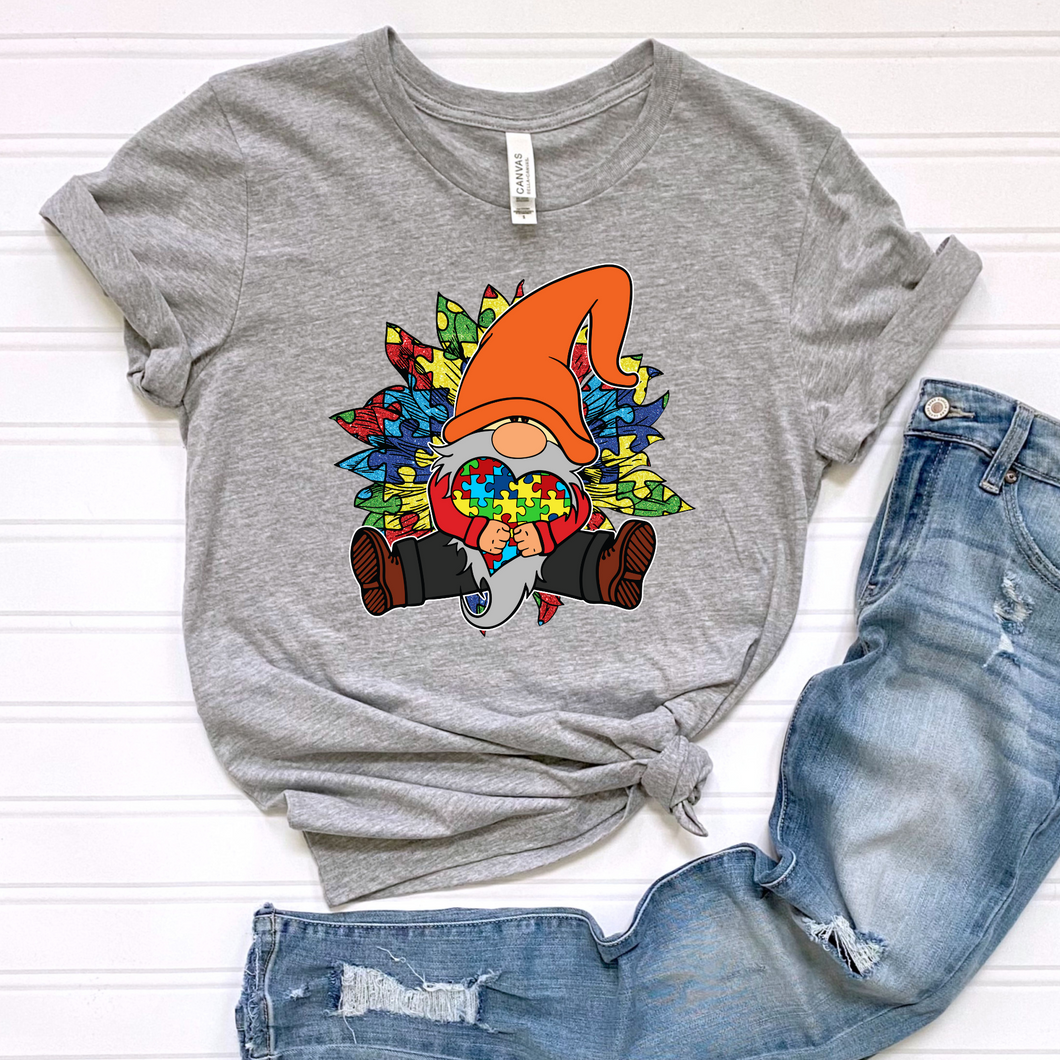 Autism Awareness Gnome DTF Print