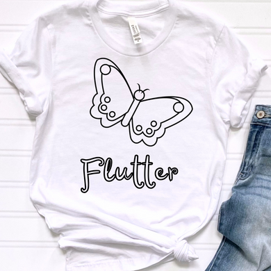 Butterfly Coloring DTF Print