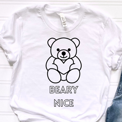 Beary Nice Coloring DTF Print