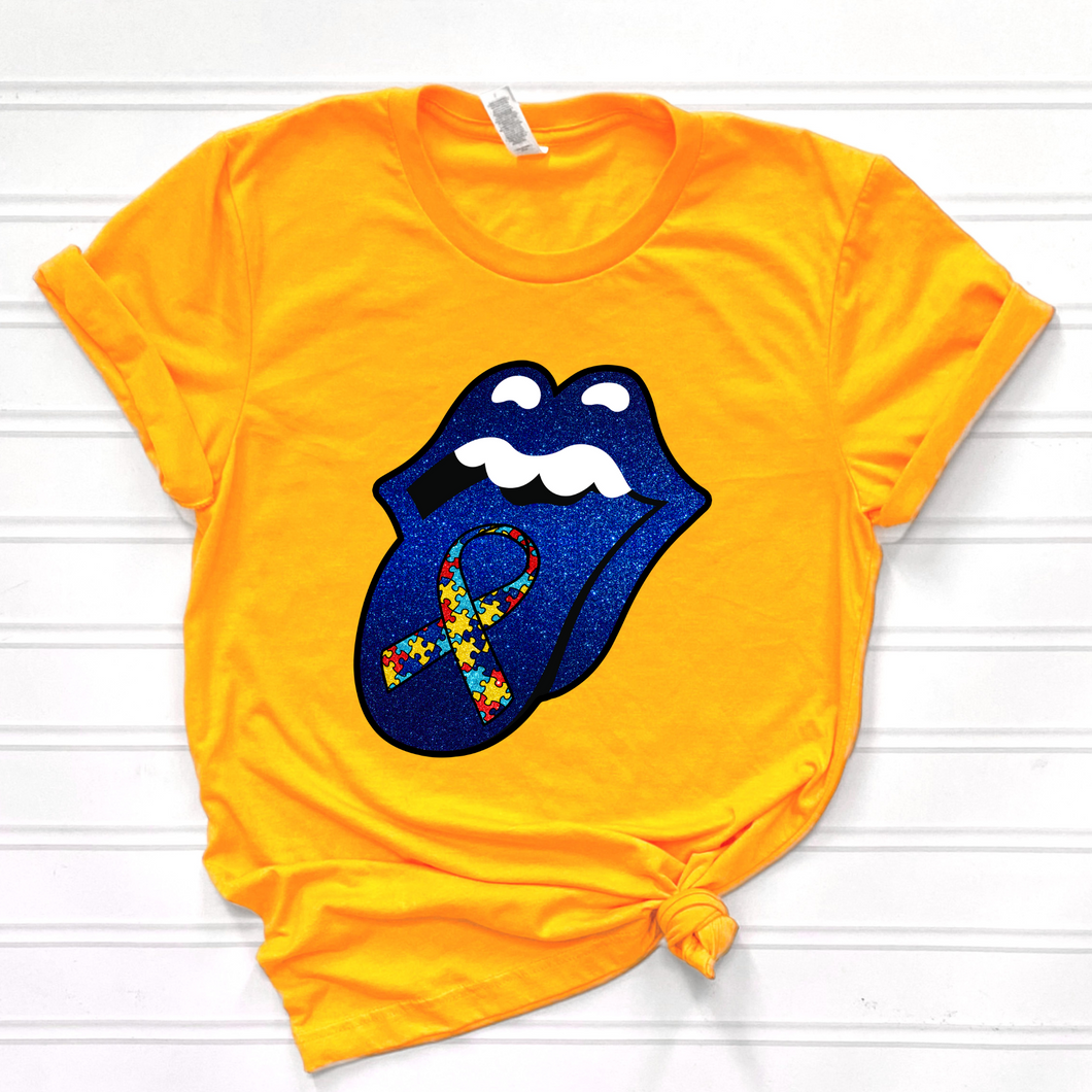 Autism Awareness Ribbon DTF Print