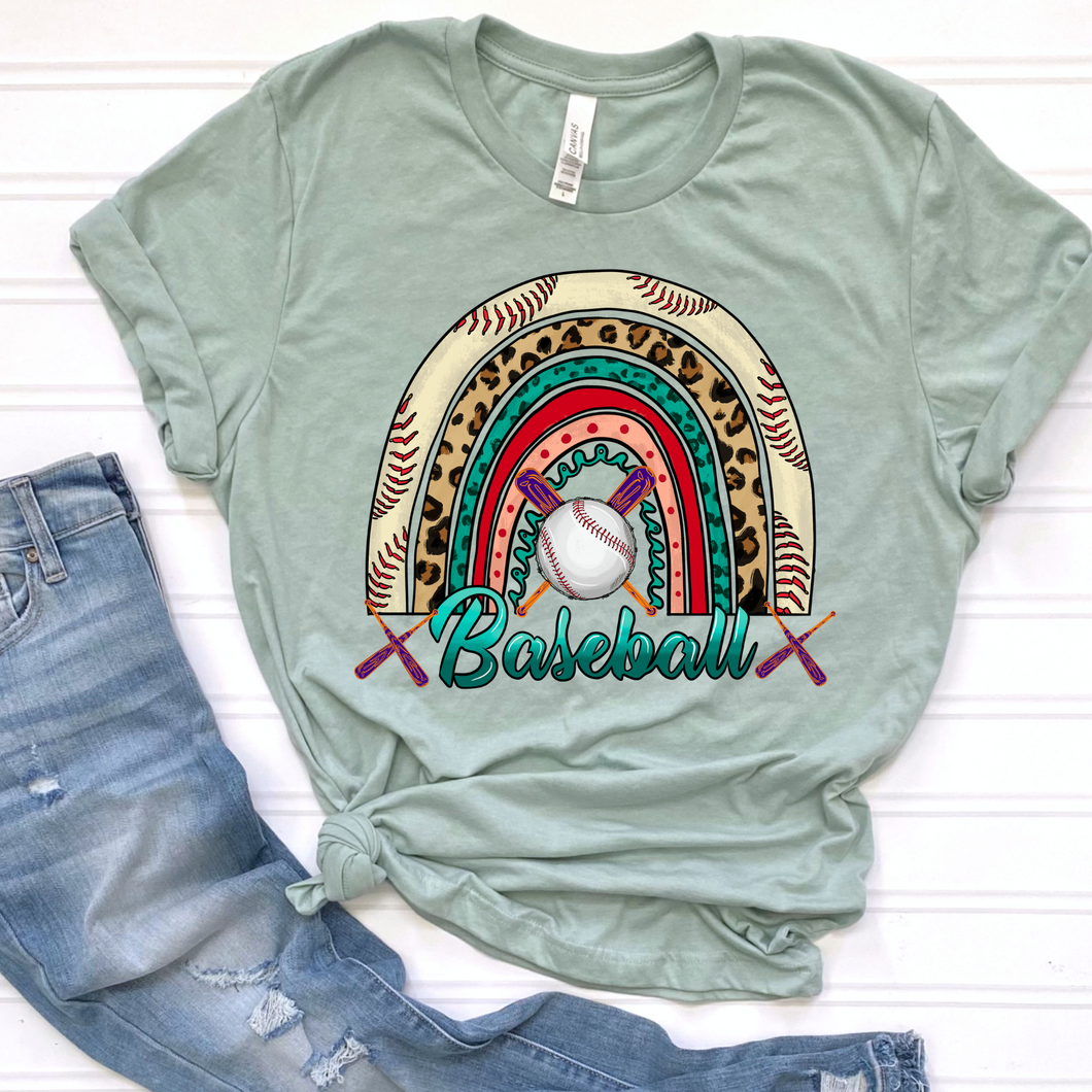 Baseball Rainbow DTF Print