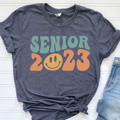 Senior 2023 Smiley Face DTF Print