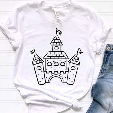 Castle Coloring DTF Print