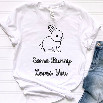 Some Bunny Coloring DTF Print